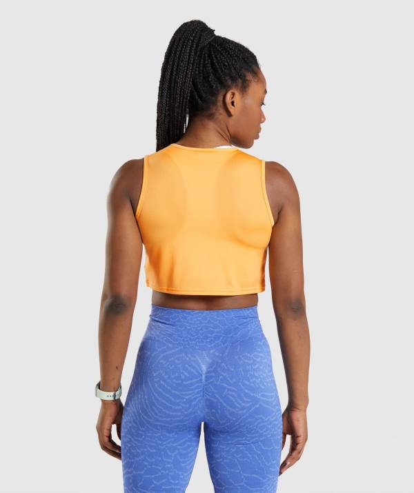 Damske Tielko Gymshark Training Crop Marhule Oranžové | ED1543876